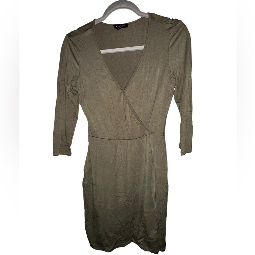Bebe olive green dress